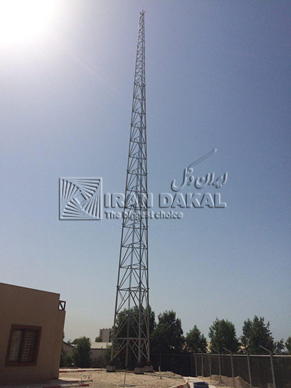 نصب دکل خود ایستا پتروشیمی کاویان 2